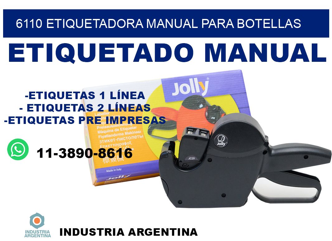 6110 etiquetadora manual para botellas