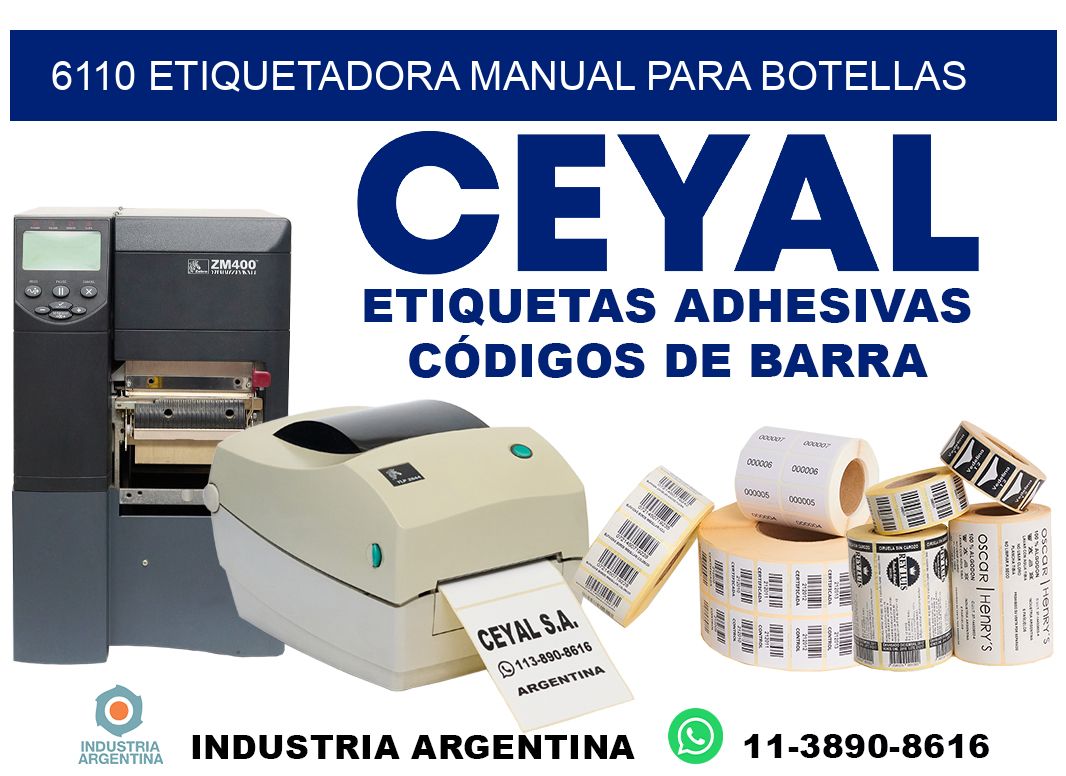 6110 etiquetadora manual para botellas