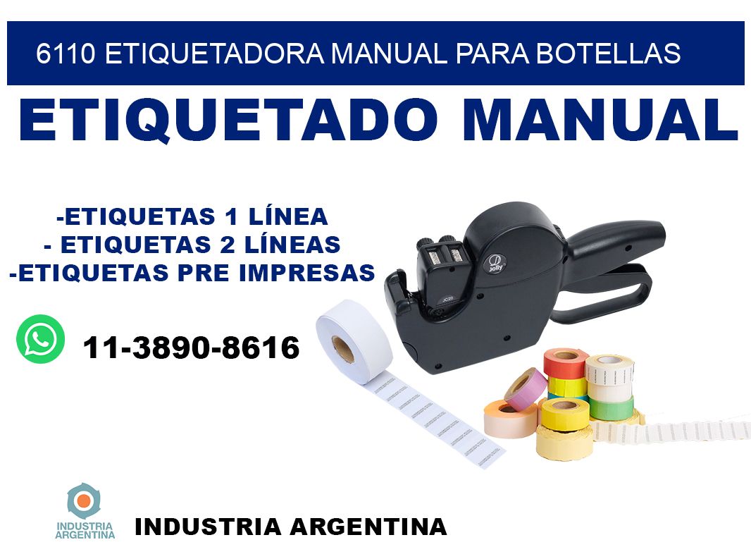 6110 etiquetadora manual para botellas