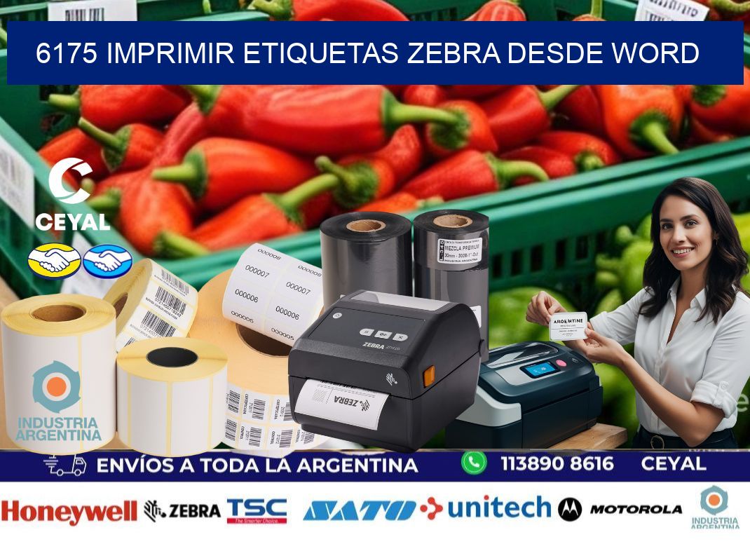 6175 imprimir etiquetas zebra desde word