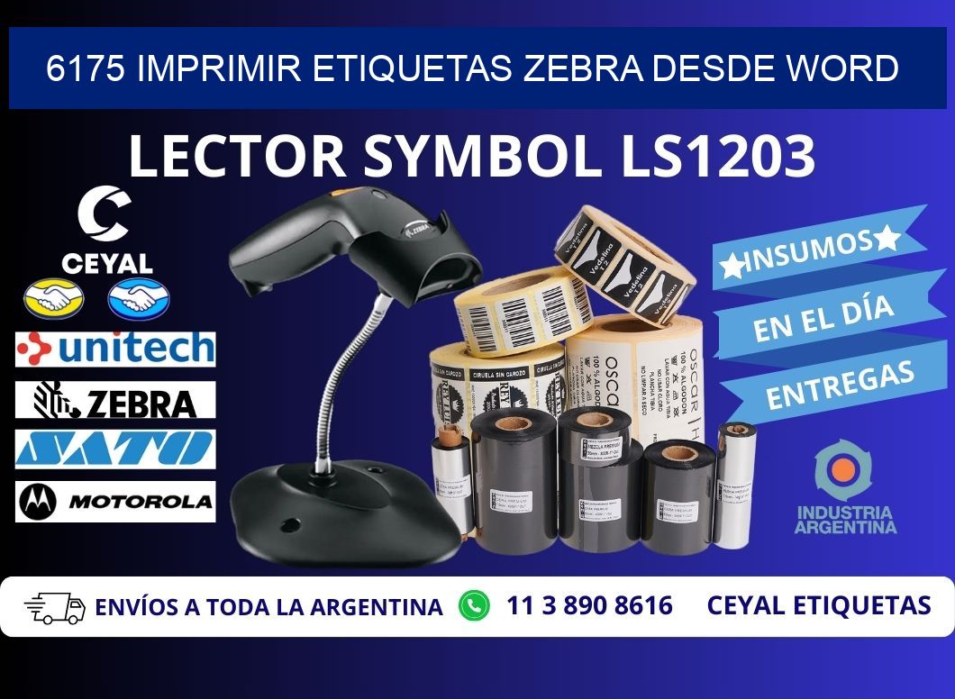 6175 imprimir etiquetas zebra desde word
