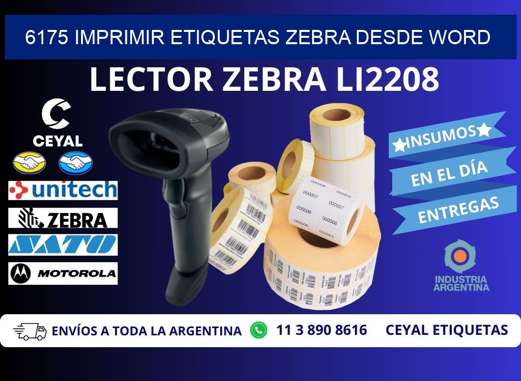 6175 imprimir etiquetas zebra desde word