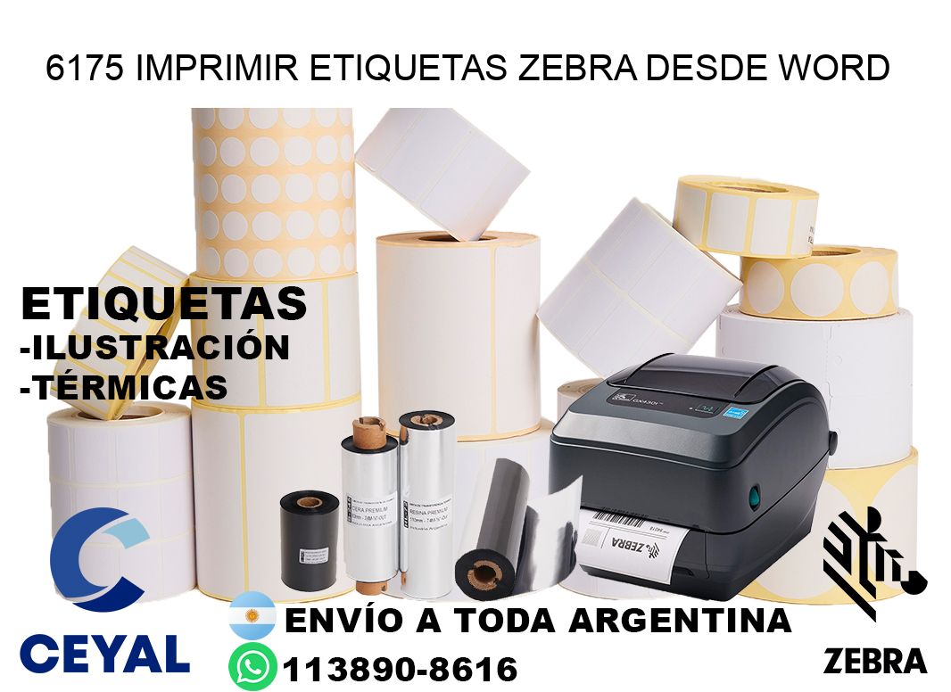 6175 imprimir etiquetas zebra desde word