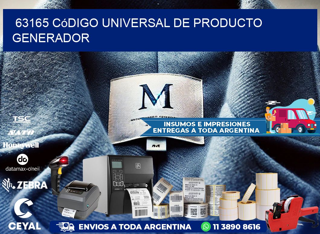 63165 Código universal de producto generador