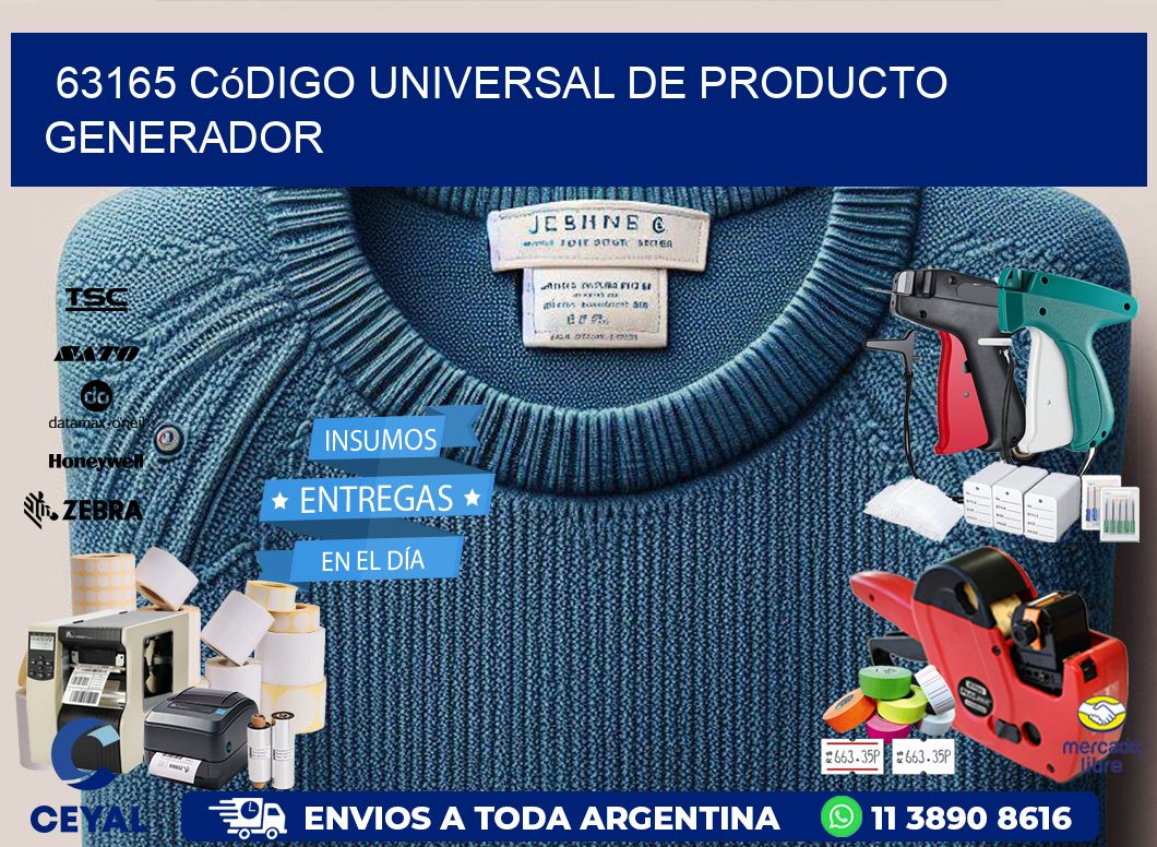63165 Código universal de producto generador