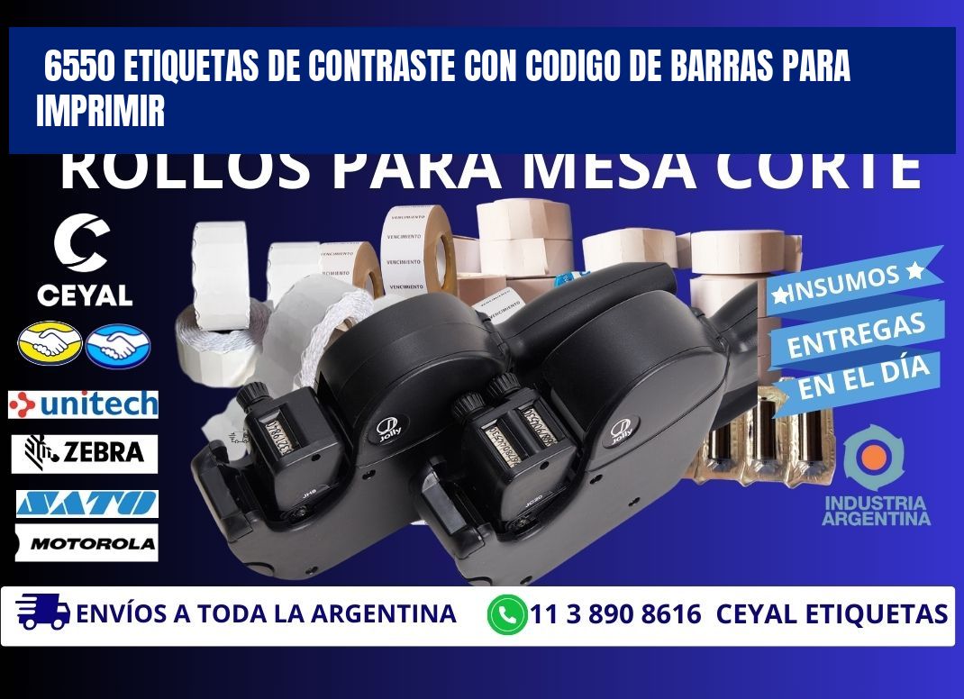6550 etiquetas de contraste con codigo de barras para imprimir