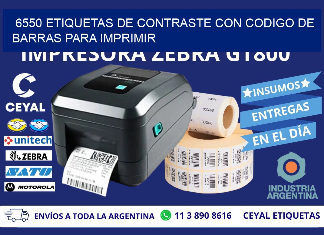 6550 etiquetas de contraste con codigo de barras para imprimir