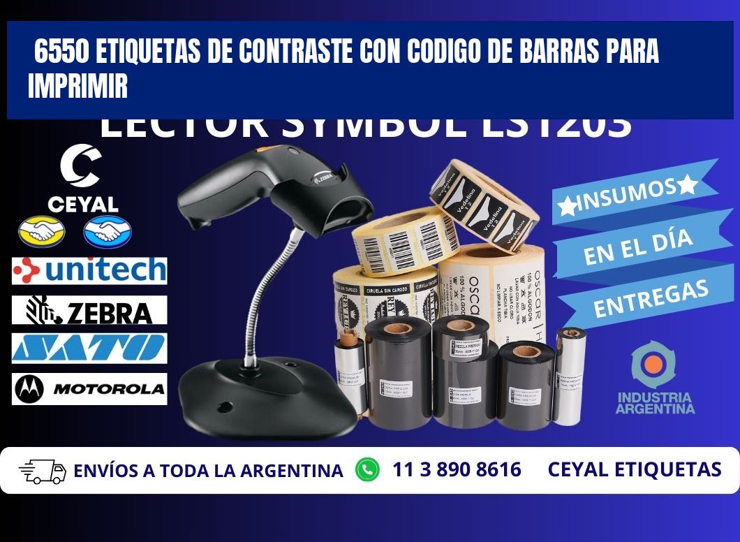 6550 etiquetas de contraste con codigo de barras para imprimir