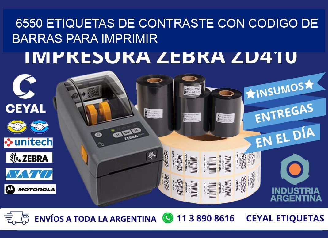 6550 etiquetas de contraste con codigo de barras para imprimir