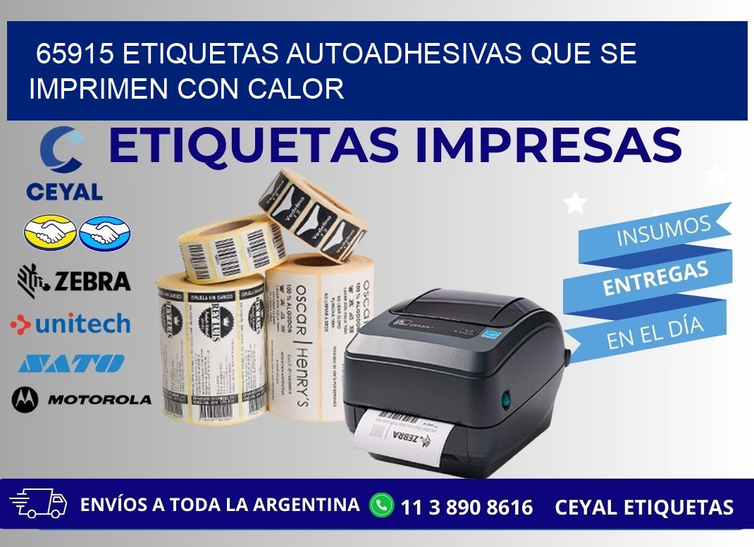 65915 etiquetas autoadhesivas que se imprimen con calor
