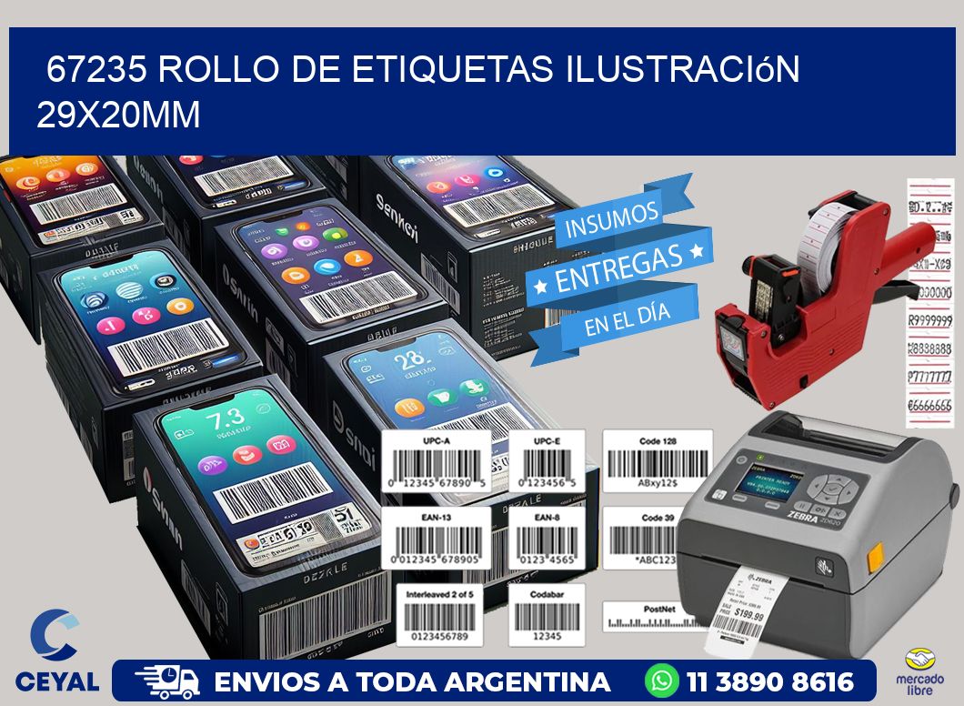 67235 Rollo De Etiquetas Ilustración 29x20mm
