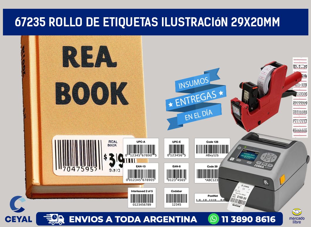 67235 Rollo De Etiquetas Ilustración 29x20mm