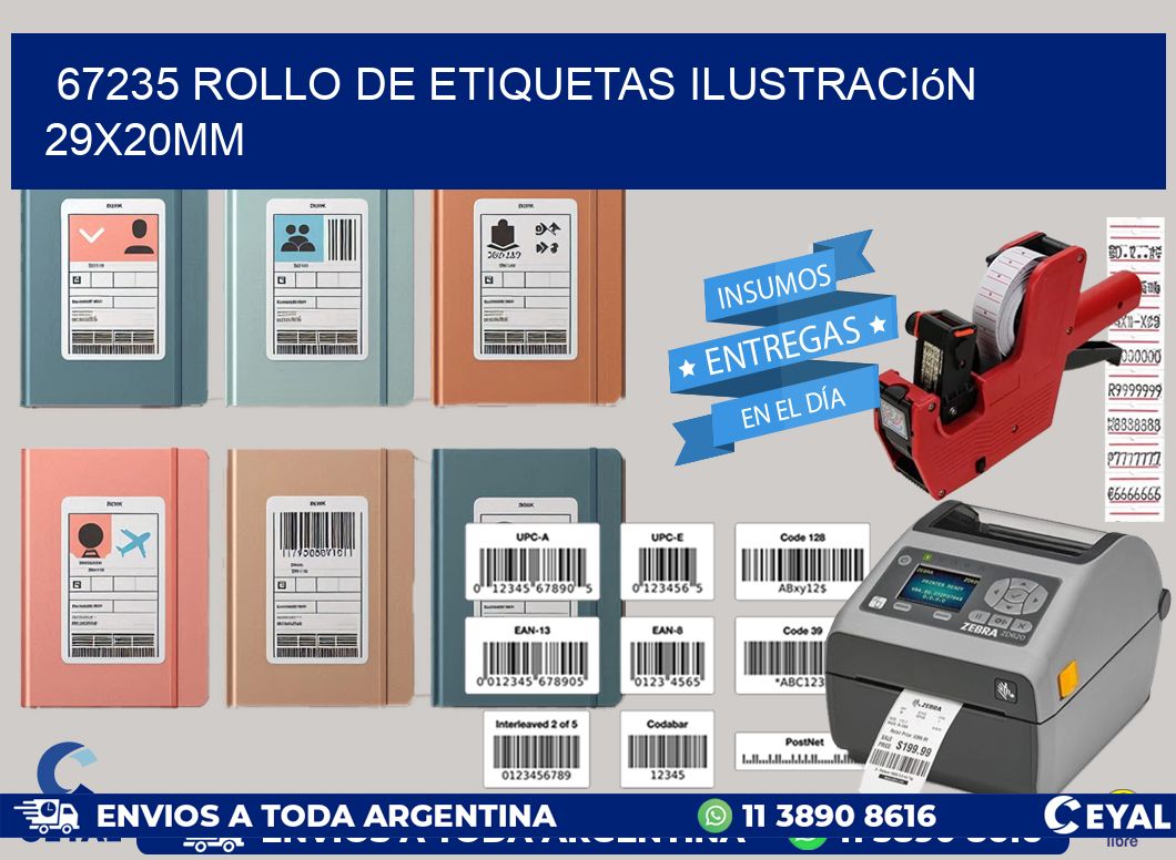 67235 Rollo De Etiquetas Ilustración 29x20mm