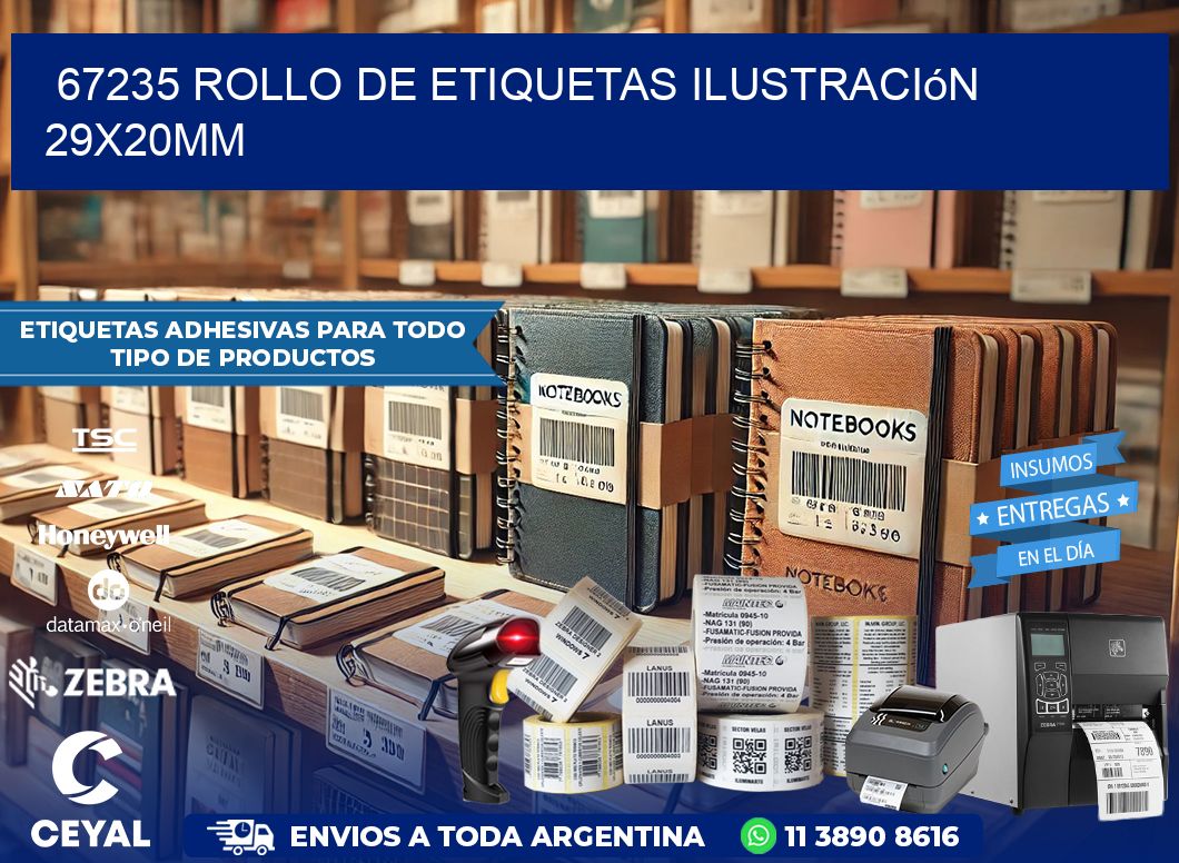 67235 Rollo De Etiquetas Ilustración 29x20mm
