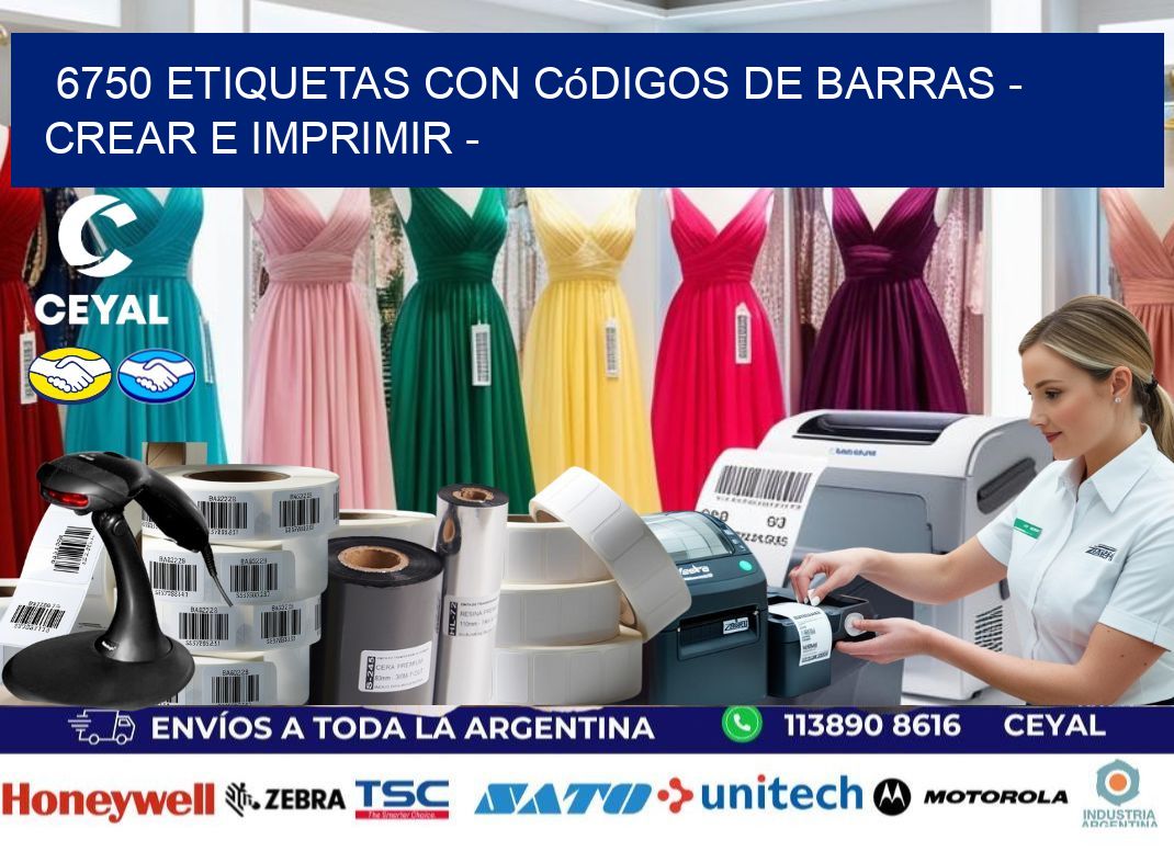 6750 etiquetas con códigos de barras – Crear e imprimir –