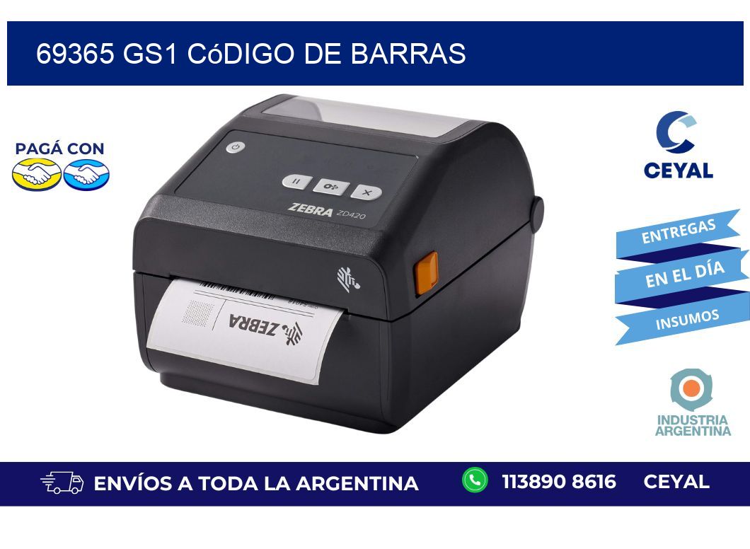 69365 GS1 código de barras