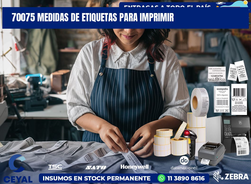 70075 Medidas de etiquetas para imprimir