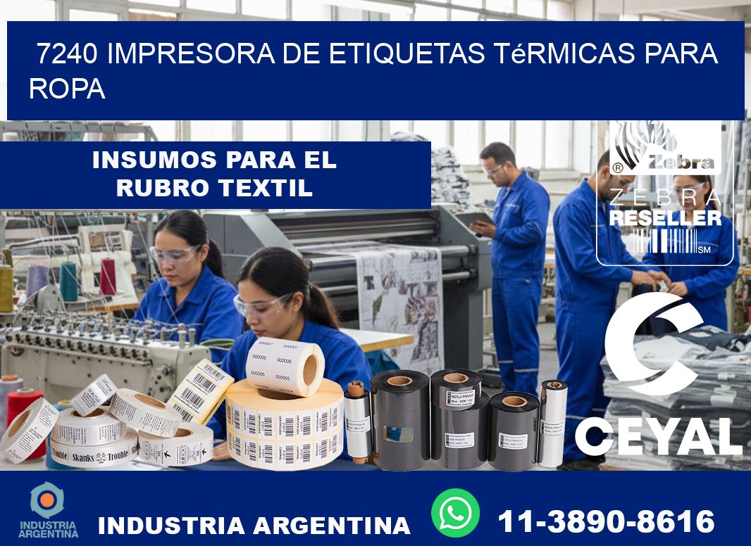 7240 impresora de etiquetas térmicas para ropa