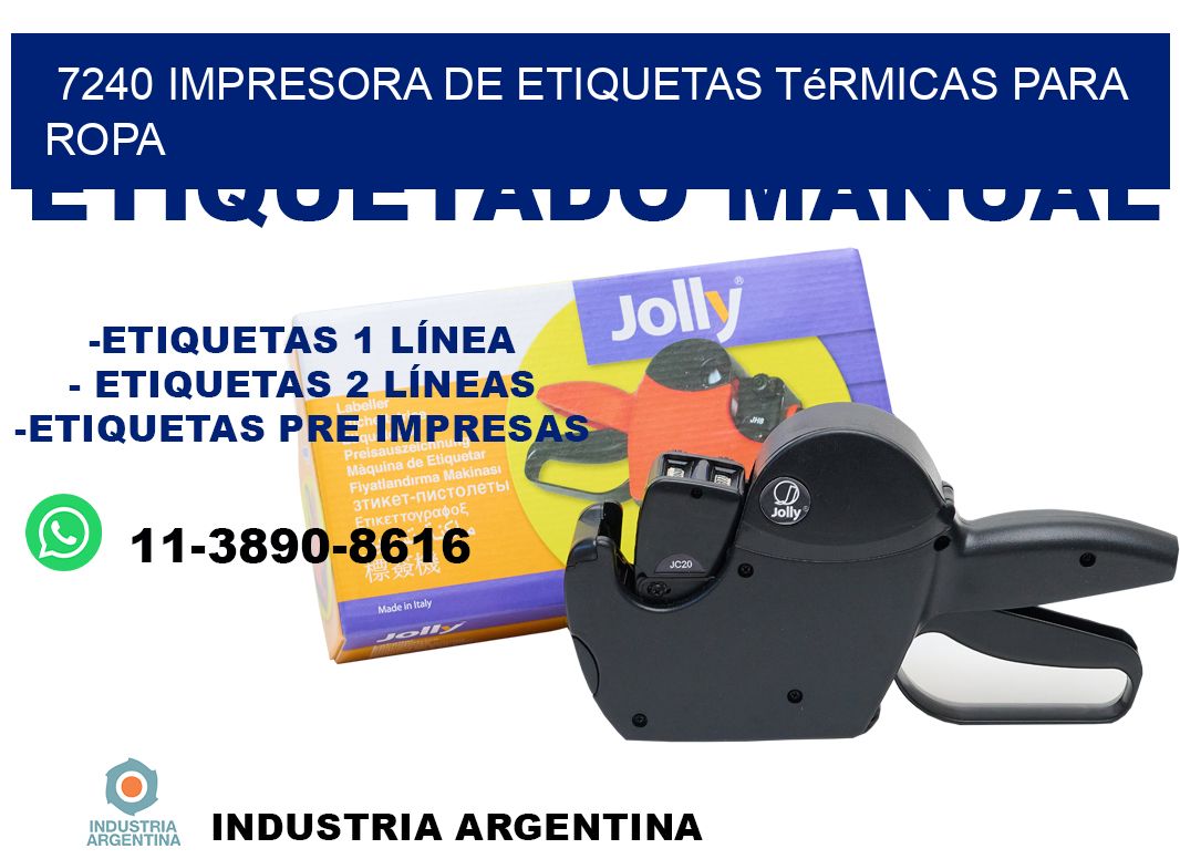7240 impresora de etiquetas térmicas para ropa