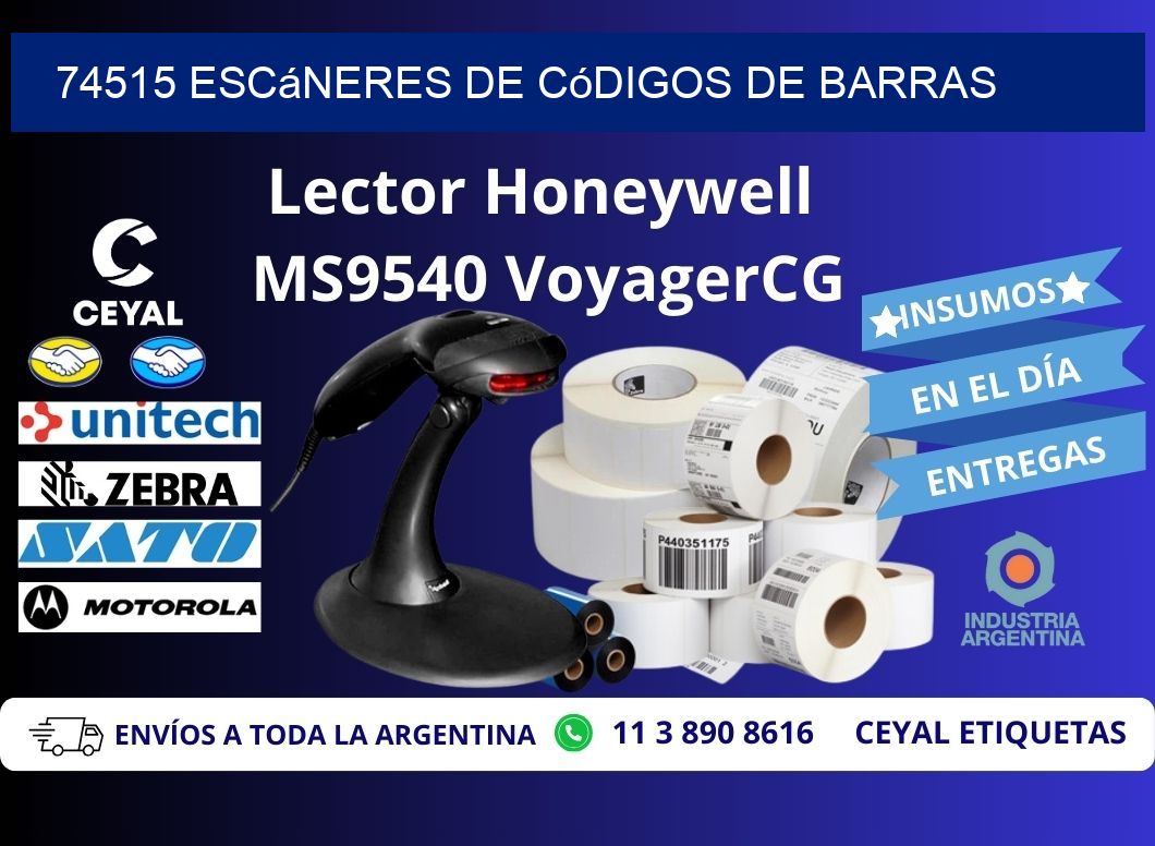 74515 Escáneres de códigos de barras
