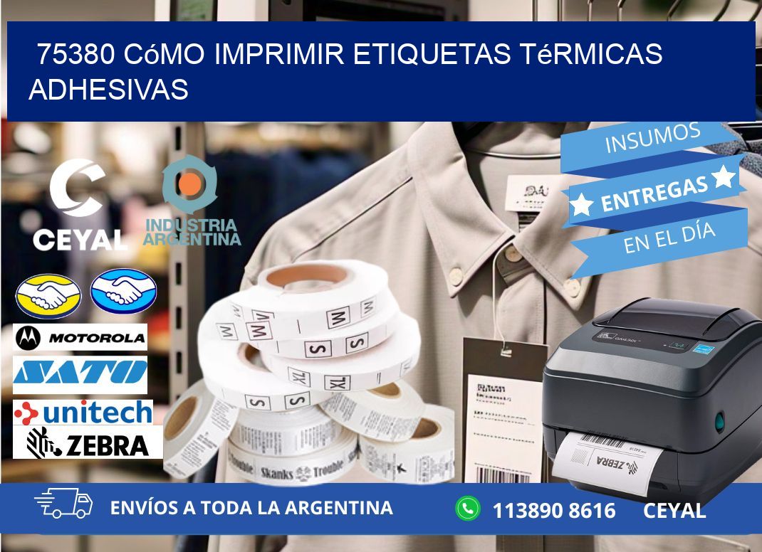 75380 cómo imprimir etiquetas térmicas adhesivas