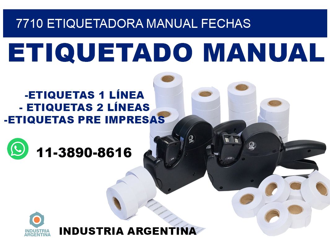 7710 etiquetadora manual fechas