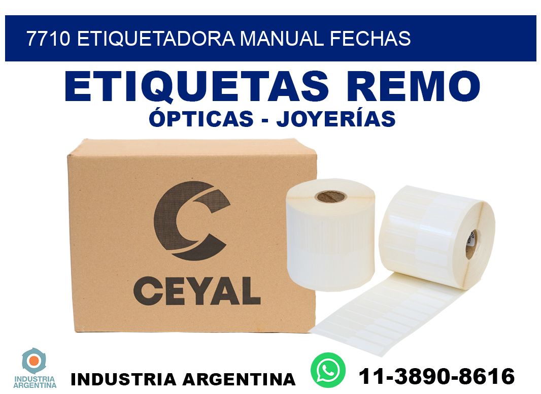 7710 etiquetadora manual fechas