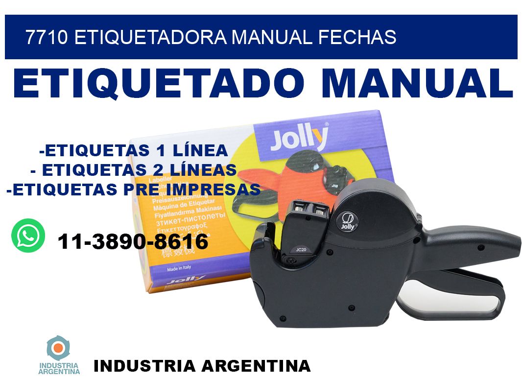 7710 etiquetadora manual fechas