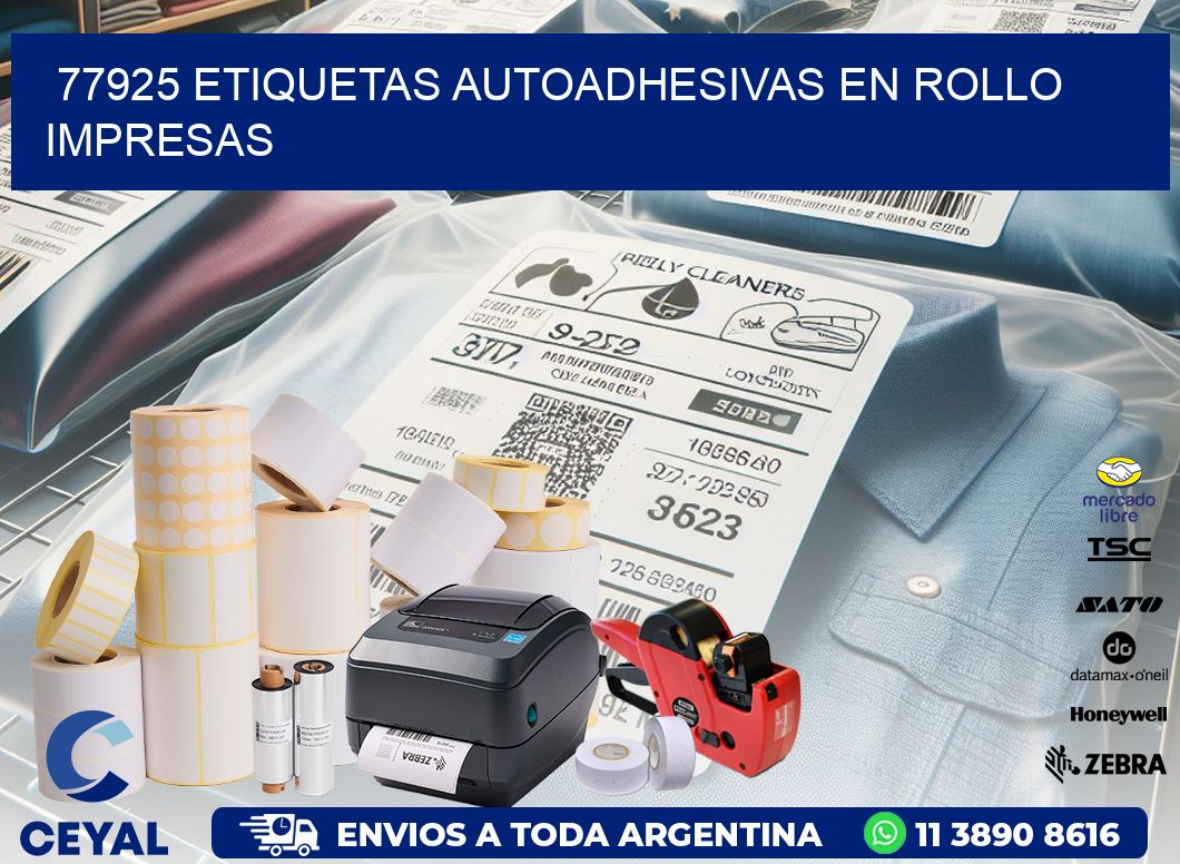 77925 Etiquetas autoadhesivas en rollo impresas