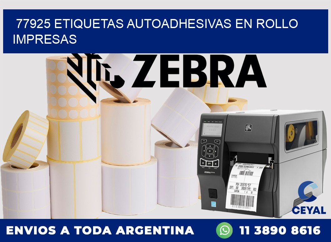 77925 Etiquetas autoadhesivas en rollo impresas