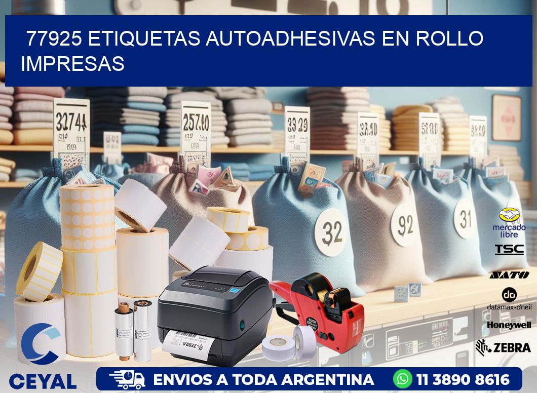 77925 Etiquetas autoadhesivas en rollo impresas