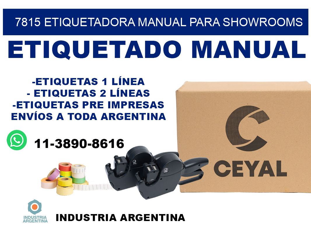 7815 etiquetadora manual para showrooms