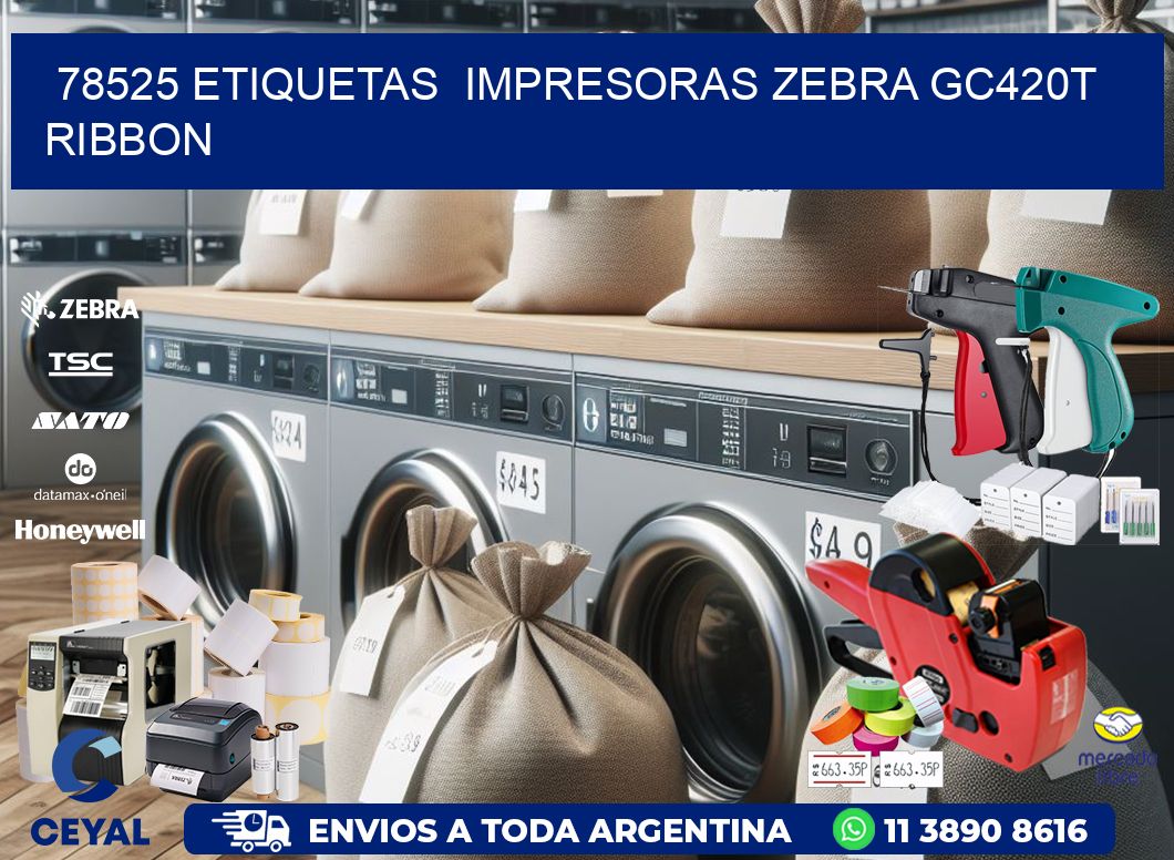 78525 etiquetas  impresoras zebra gc420t ribbon