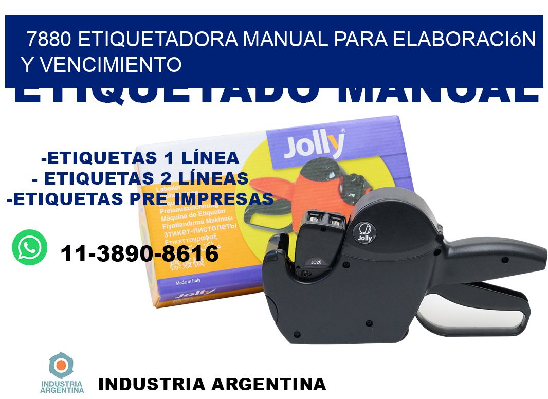 7880 etiquetadora manual para elaboración y vencimiento