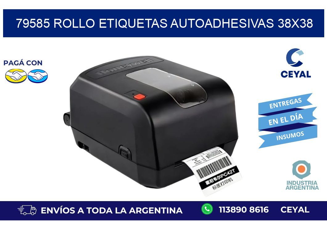 79585 Rollo Etiquetas autoadhesivas 38x38