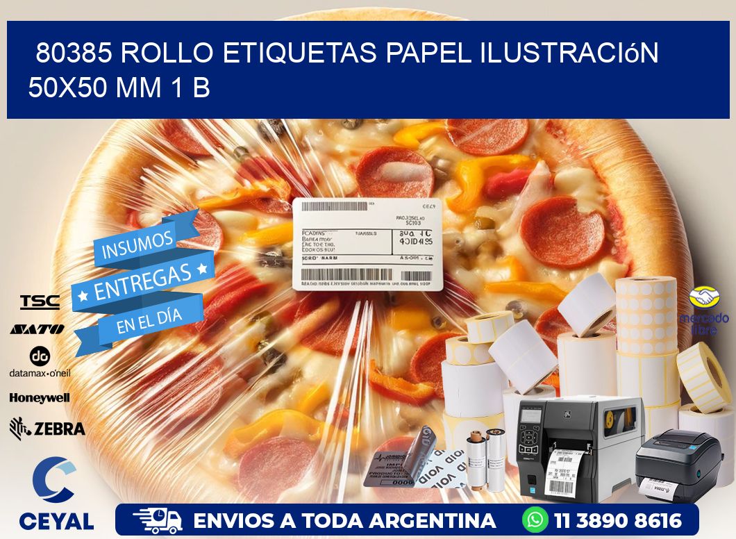 80385 Rollo Etiquetas Papel Ilustración 50x50 Mm 1 B