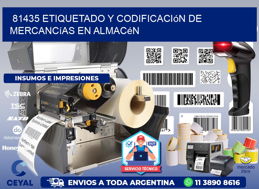 81435 Etiquetado y codificación de mercancías en almacén