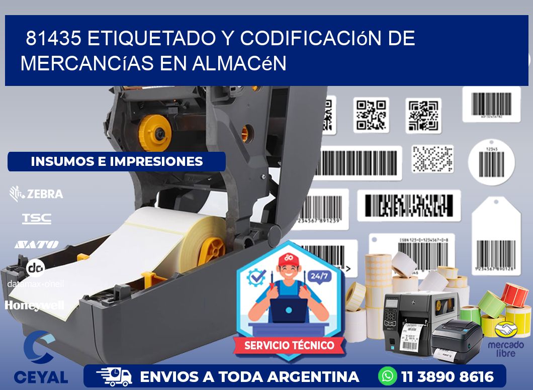 81435 Etiquetado y codificación de mercancías en almacén