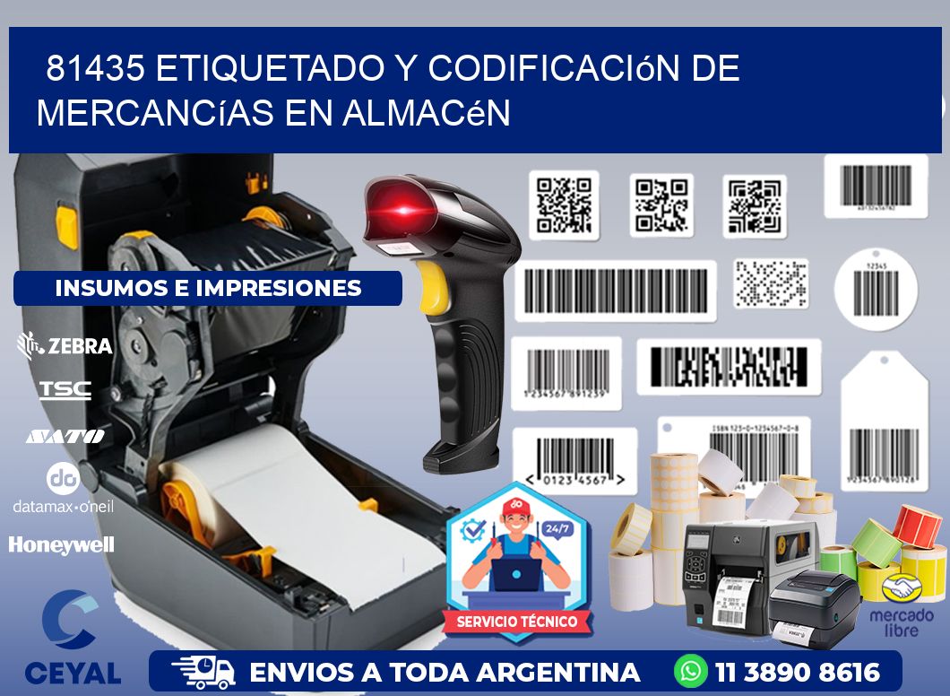 81435 Etiquetado y codificación de mercancías en almacén