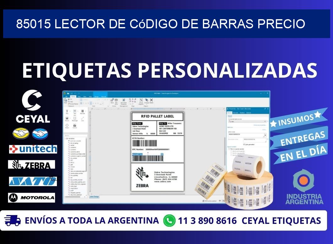 85015 Lector de código de barras precio