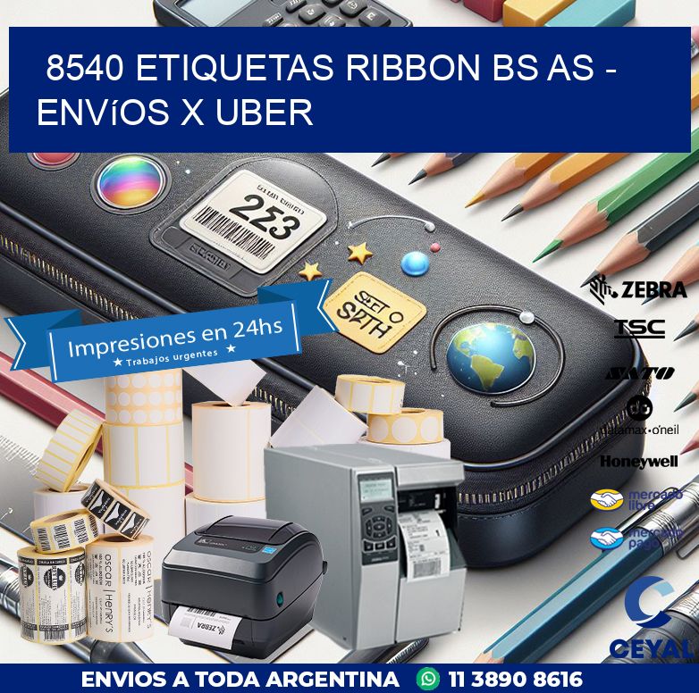 8540 etiquetas ribbon bs as - envíos x uber