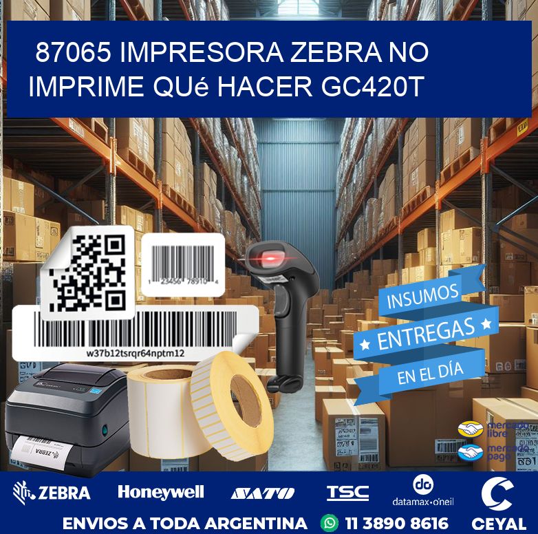 87065 impresora zebra no imprime qué hacer GC420T