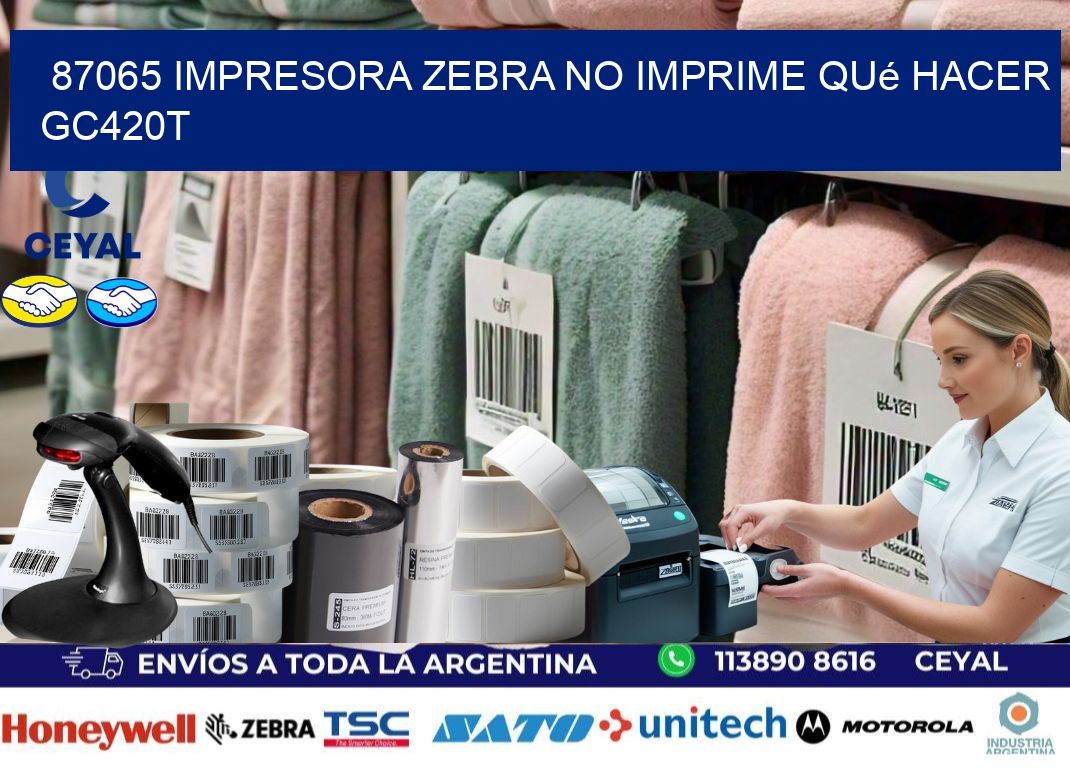 87065 impresora zebra no imprime qué hacer GC420T