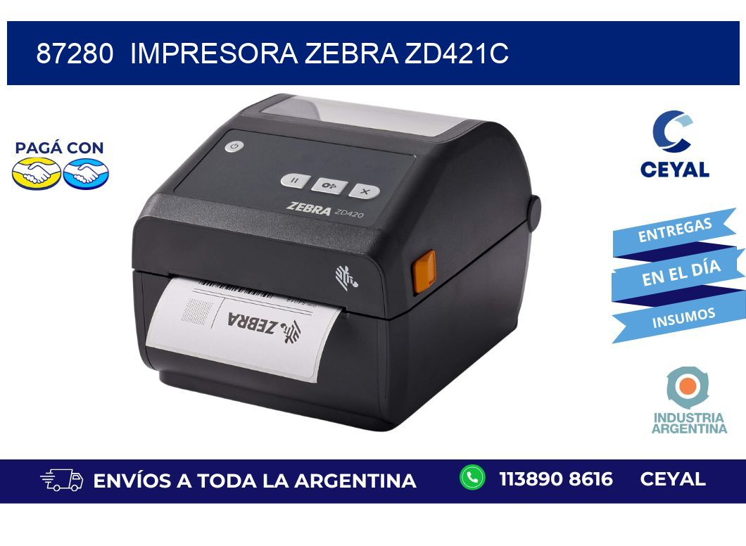 87280 Impresora Zebra zd421c