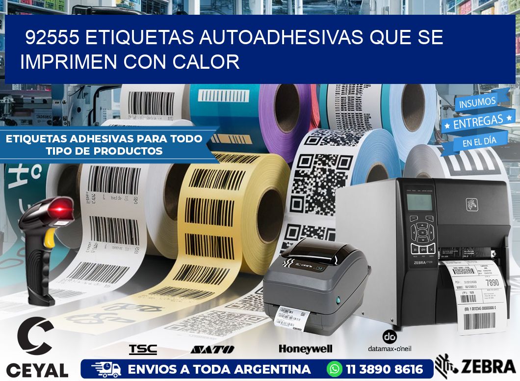 92555 etiquetas autoadhesivas que se imprimen con calor