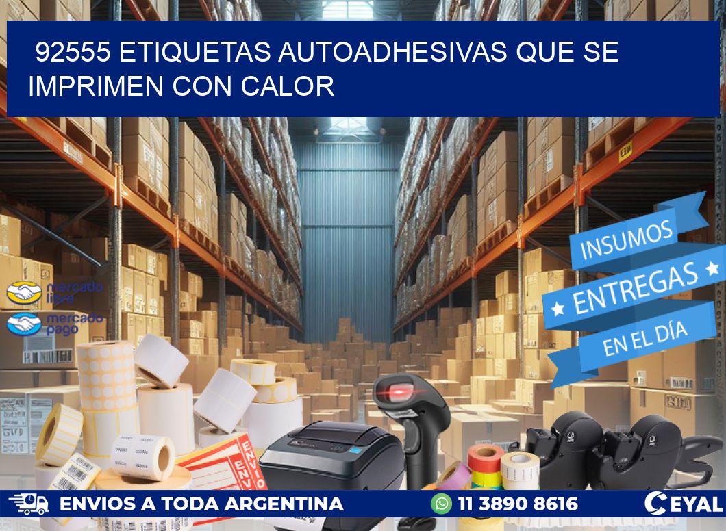 92555 etiquetas autoadhesivas que se imprimen con calor