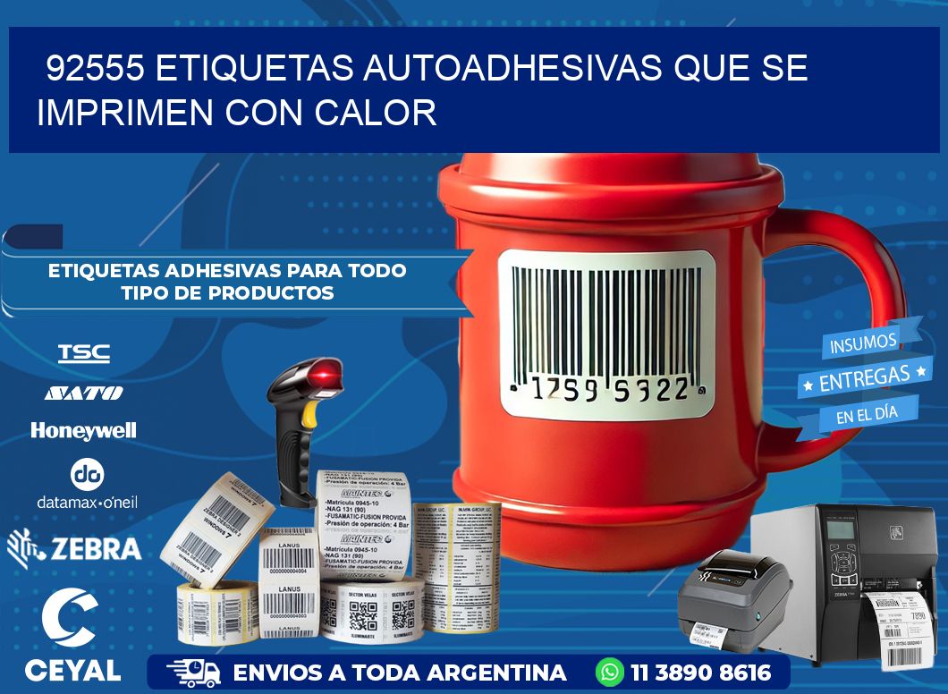 92555 etiquetas autoadhesivas que se imprimen con calor