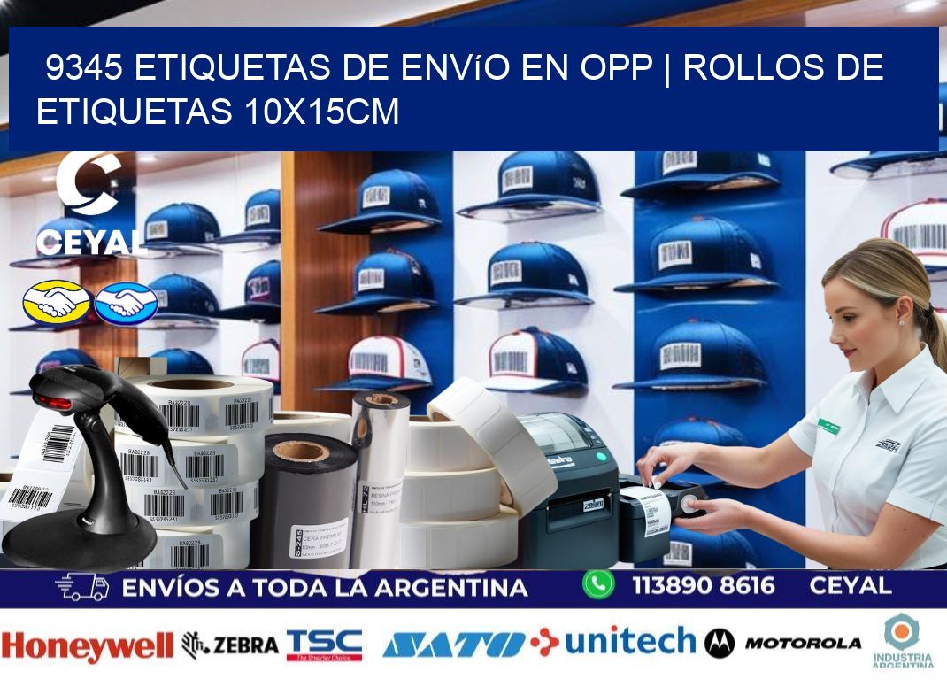 9345 Etiquetas de envío en opp | Rollos De Etiquetas 10x15CM