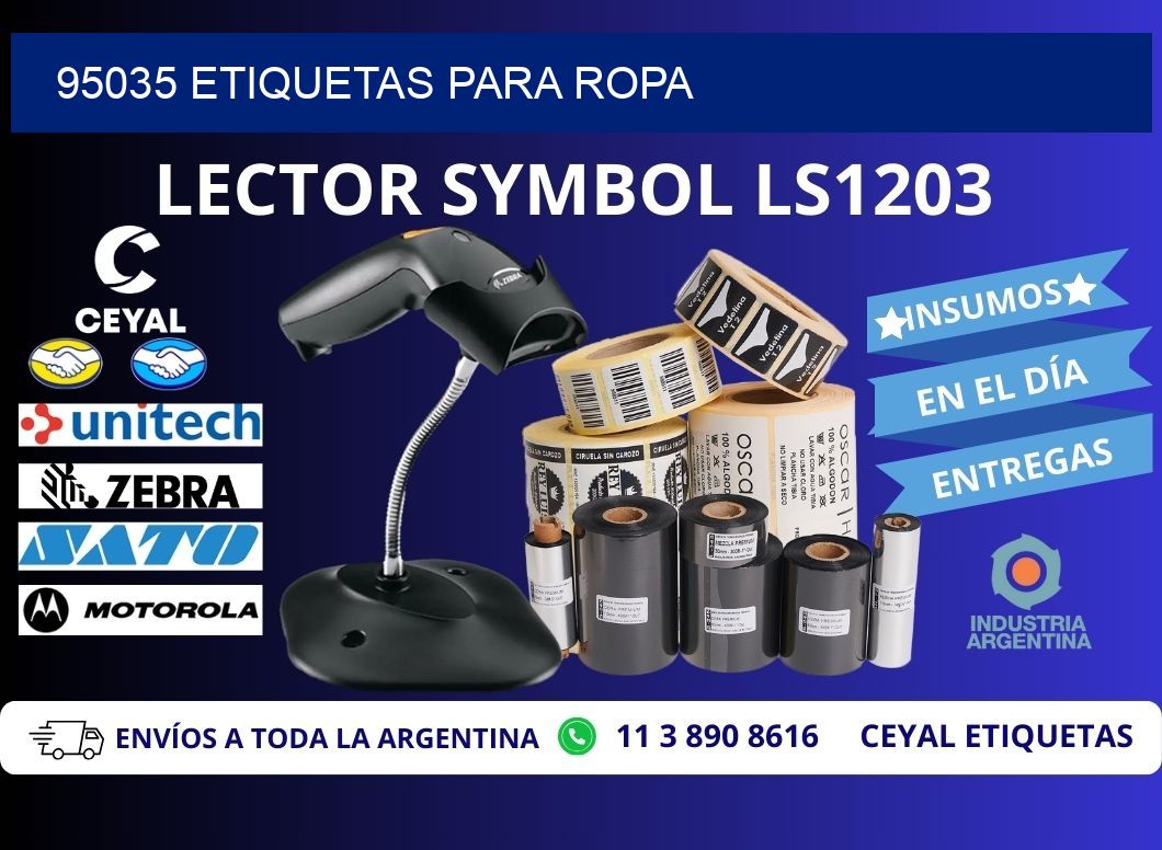 95035 etiquetas para ropa