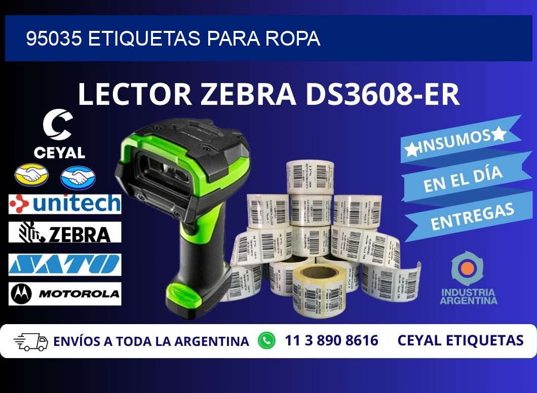 95035 etiquetas para ropa